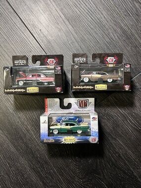 M2 Machines Die-Cast Cars 1951 Ford Crestliner 1957 Ford Fairlane 500 (Set of 3)
